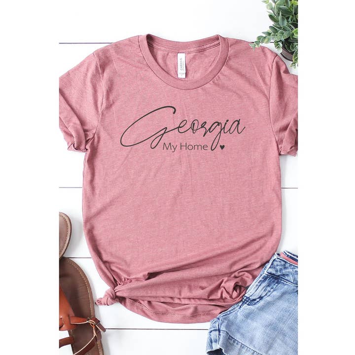 Georgia my home graphic tee for wholesale by Kissed Apparel