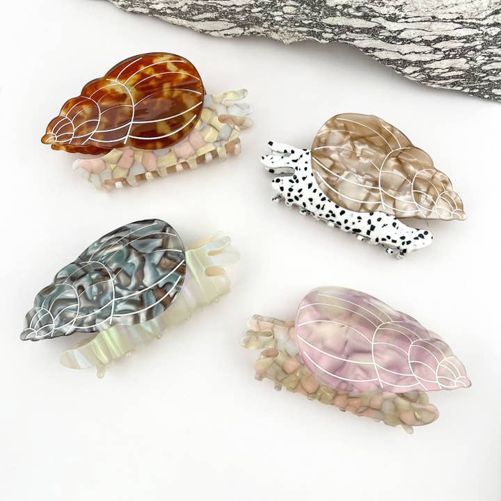 Elegant Creative Snail Acetate Hair Claw Clip for wholesale by mildstyles
