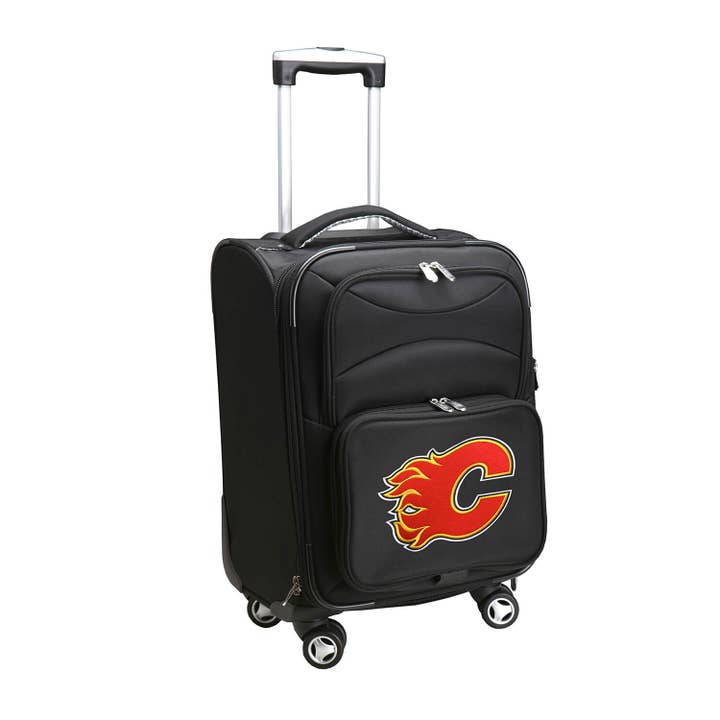 NHL Calgary Flames 21" Carry-On Spinner Soft side for wholesale by Mojo Licensing
