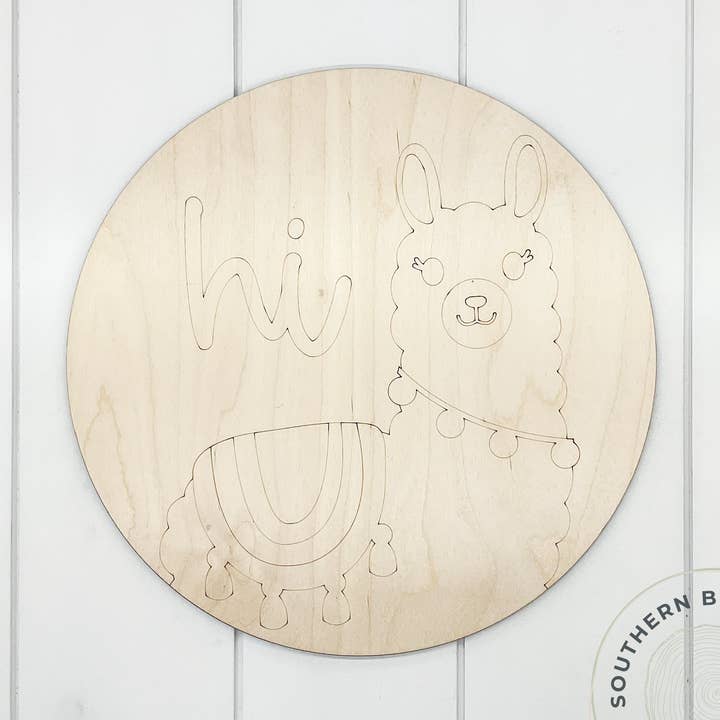 Lama etsad rund tom för wholesale av Southern Birch Company