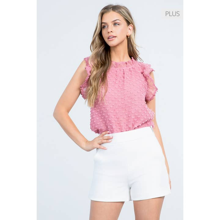 /Størrelse XL/ Pom Pom flæsetop for engroshandel hos THML