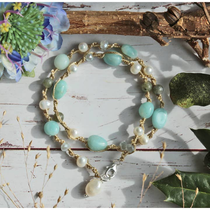 Gemstones Cultured Pearl Twist Knot Choker/Bracelet and other Purchase Wholesale sterling silver chokers. Free Returns & Net 60 Terms on Faire trending on Faire.