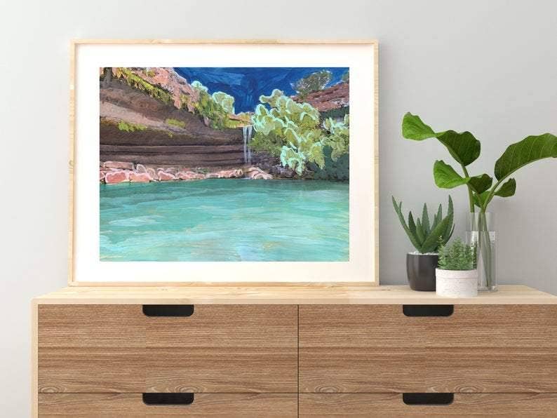 El Baker Art - Wholesale Art Print - Hamilton Pool Print1