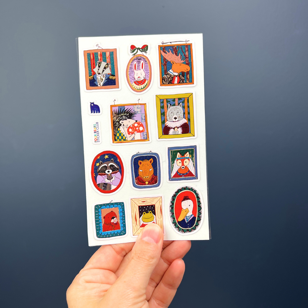 Four Bears Sticker Club - Wholesale Sticker - Animal Portraits2