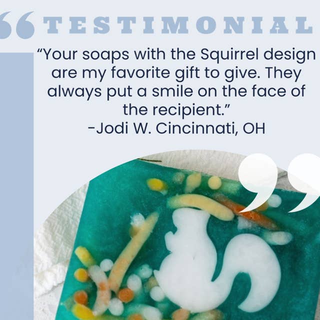 Soap By The Slice - Wholesale Bar Soap - 5.5 oz Squirrel Novelty Soap1