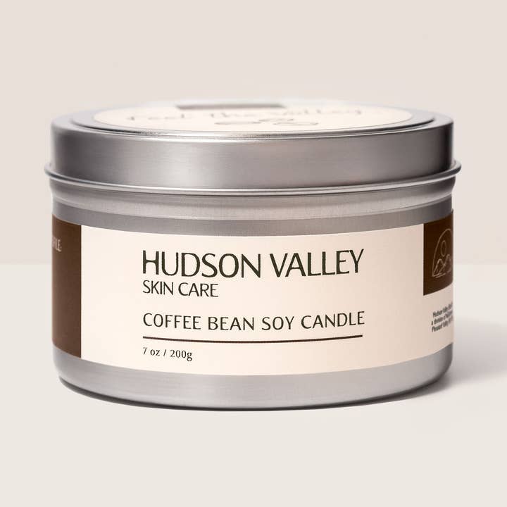 Coffee Bean Soy Wax Candle for wholesale by Hudson Valley Skin Care