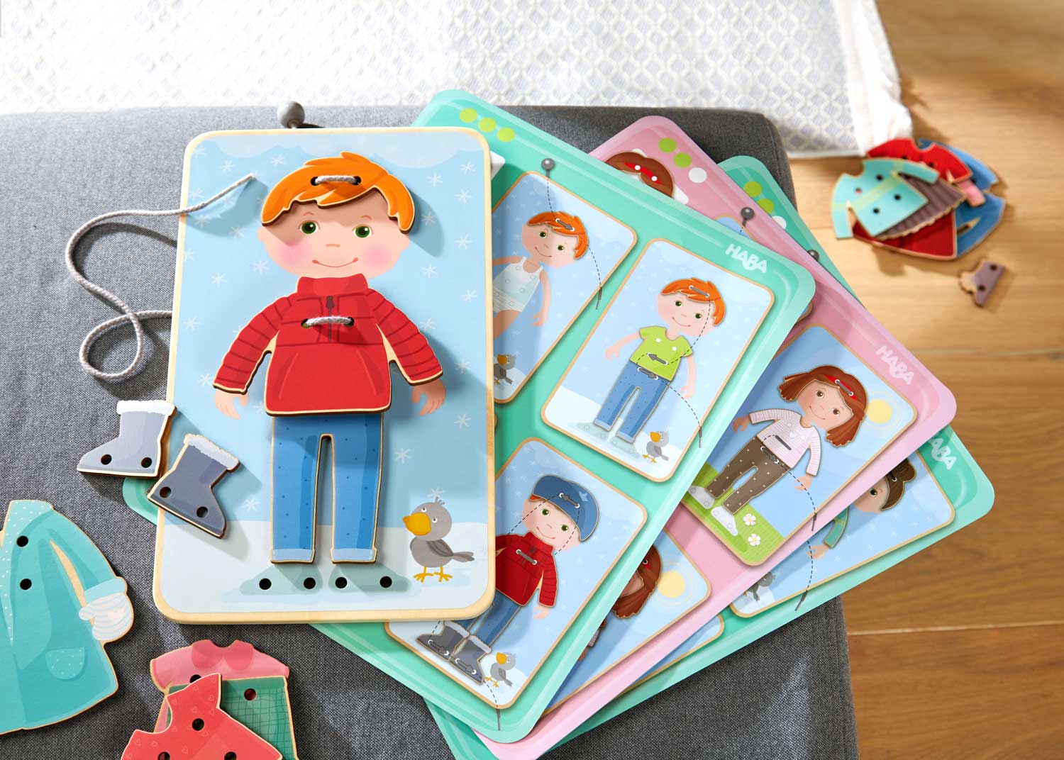 HABA USA - Wholesale Classic Toy - Kids - Dress Me Threading & Lacing Game4