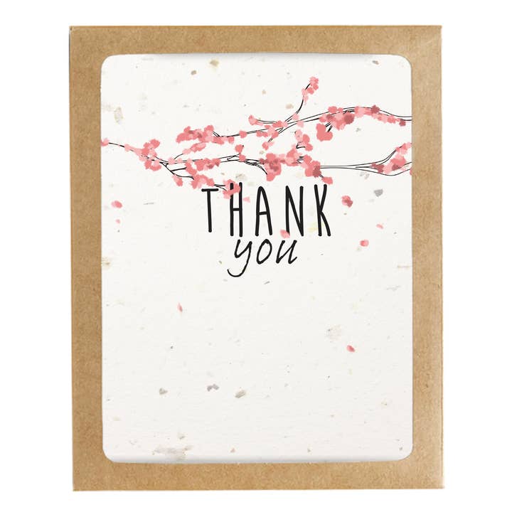 The Card Bureau - Wholesale Thank You Card - TOKA | Thank You Cherry Blossom | Plantable Card1