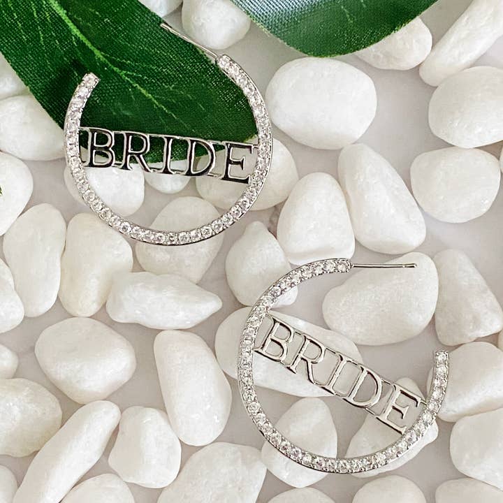 Ellison+Young - Wholesale Hoop Earrings - Bride Shines Hoop Earrings