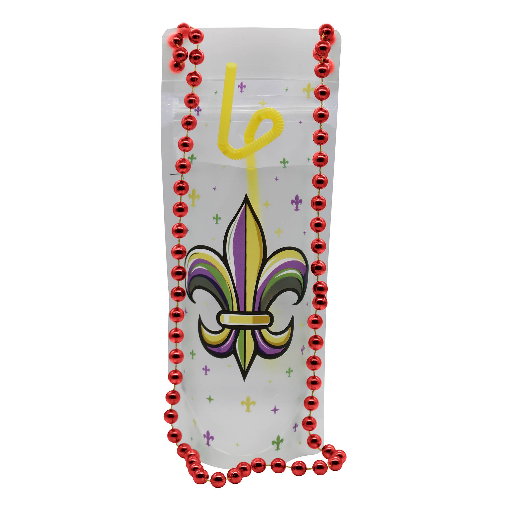 NeckSip – wholesale Party gift – FLEUR-DE-LIS Mardi Gras Wearable Drink Pouches (16oz | 2-pk)13