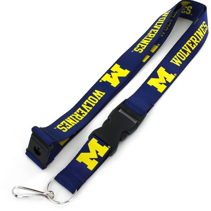 Aminco USA - Wholesale Lanyard - Unisex - NCAA Michigan Wolverines Team Lanyard, Blue