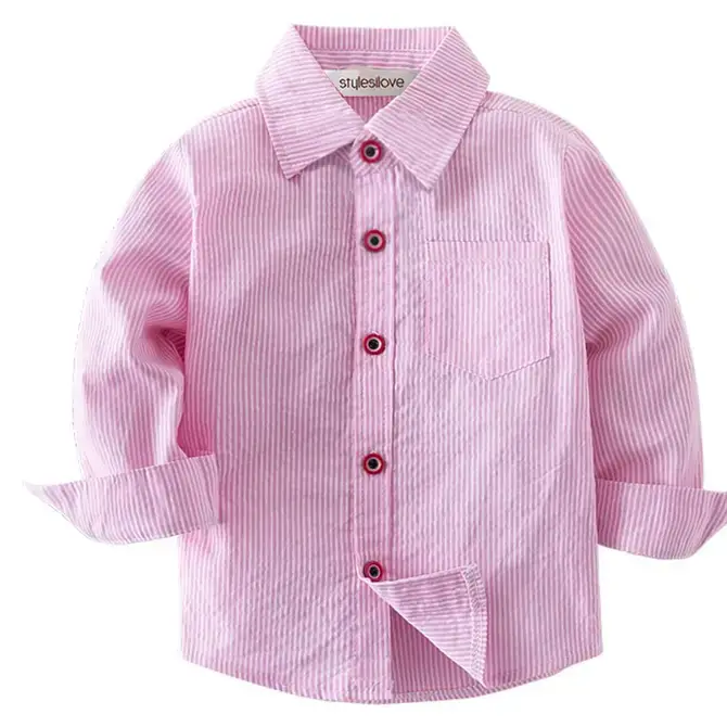 Fennco Styles - Wholesale Button Down Shirt - Kids - Baby Toddler Button-Down Shirt 8
