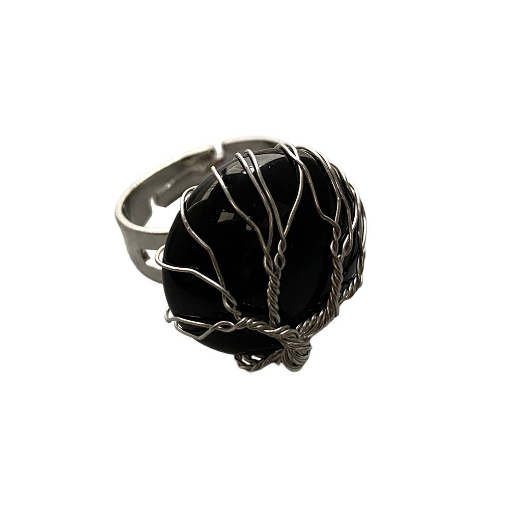 VIE – Engroshandel Statementring – Wireindpakket livets træ-ring, 2 cm8