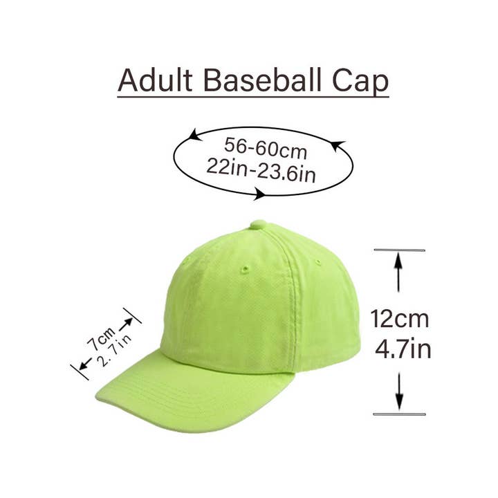 ACCITY - Wholesale Baseball Cap - Women's - Parent-Child Neon Baseball Cap - Soft Brim Sun Hat CWAH122222