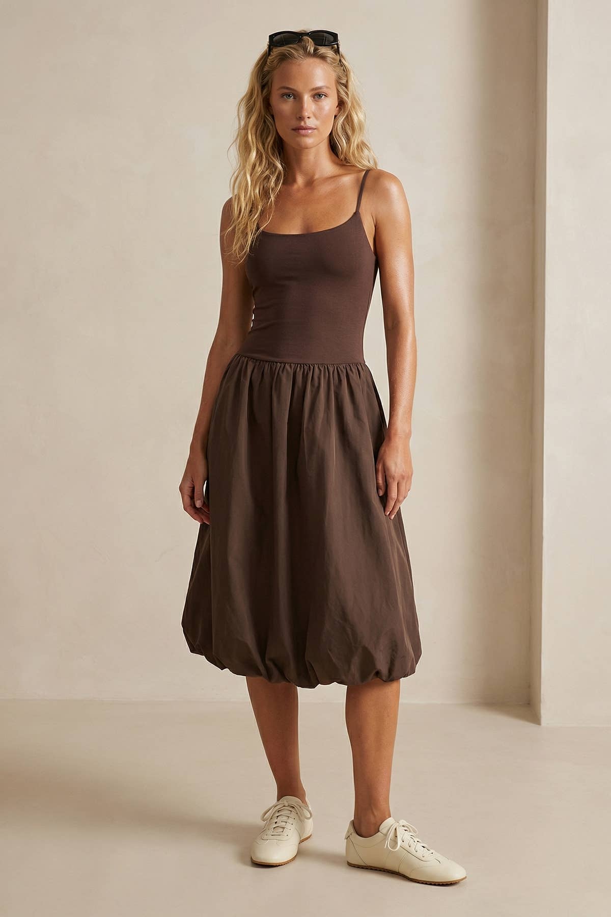 Naked Zebra - Vente Robe – femme - Robe mi-longue sans manches à jupe bouffante17