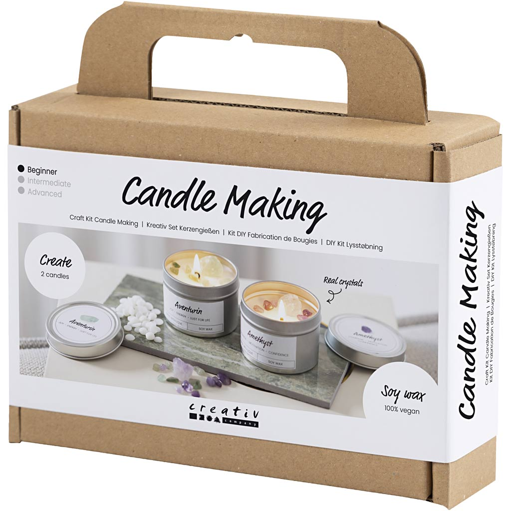 Hobbygroep - Wholesale DIY Craft Kit - CC Mini Hobby Set Candle Making Soy Candle with Crystals2