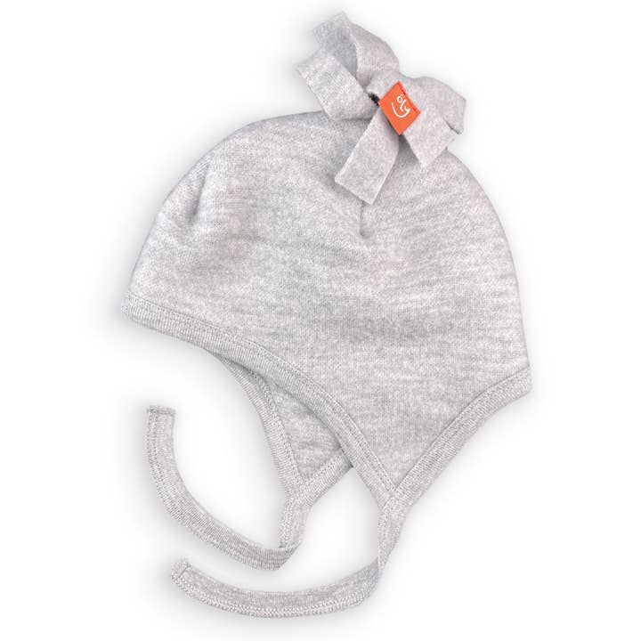 Wooly Kid's Thermal Fleece Hat 100% Soft Merino Wool Gray for wholesale by Wooly by Somerino