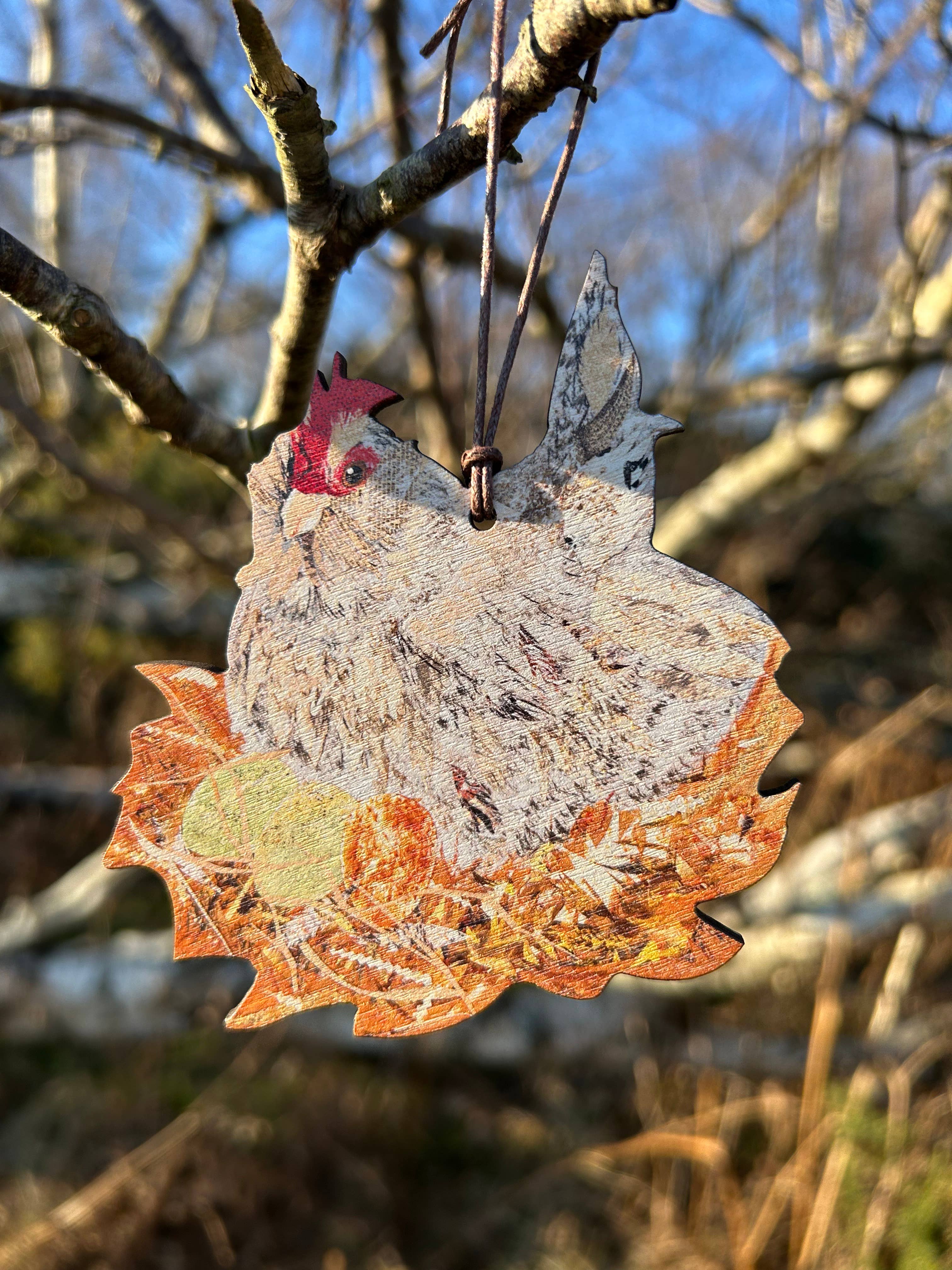 Clare O’Neill Artworks - Wholesale Wall Accent - Spring Hen birch plywood decoration 1