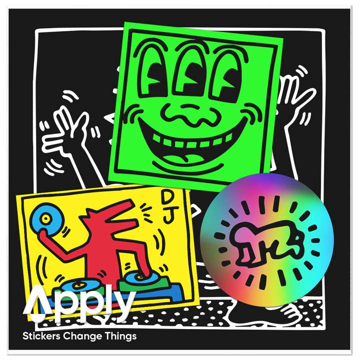 Pack Pop Shop de Keith Haring - Lot de 3 autocollants pour la vente par Apply Stickers