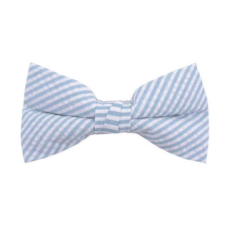 Jacob Alexander - Wholesale Bow Tie - Men’s - Men's Seersucker Striped Bow Tie35