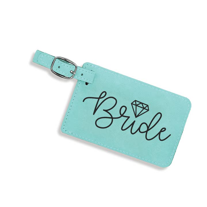 Viv&Lou - Wholesale Luggage Tag - Bride Teal Luggage Tag