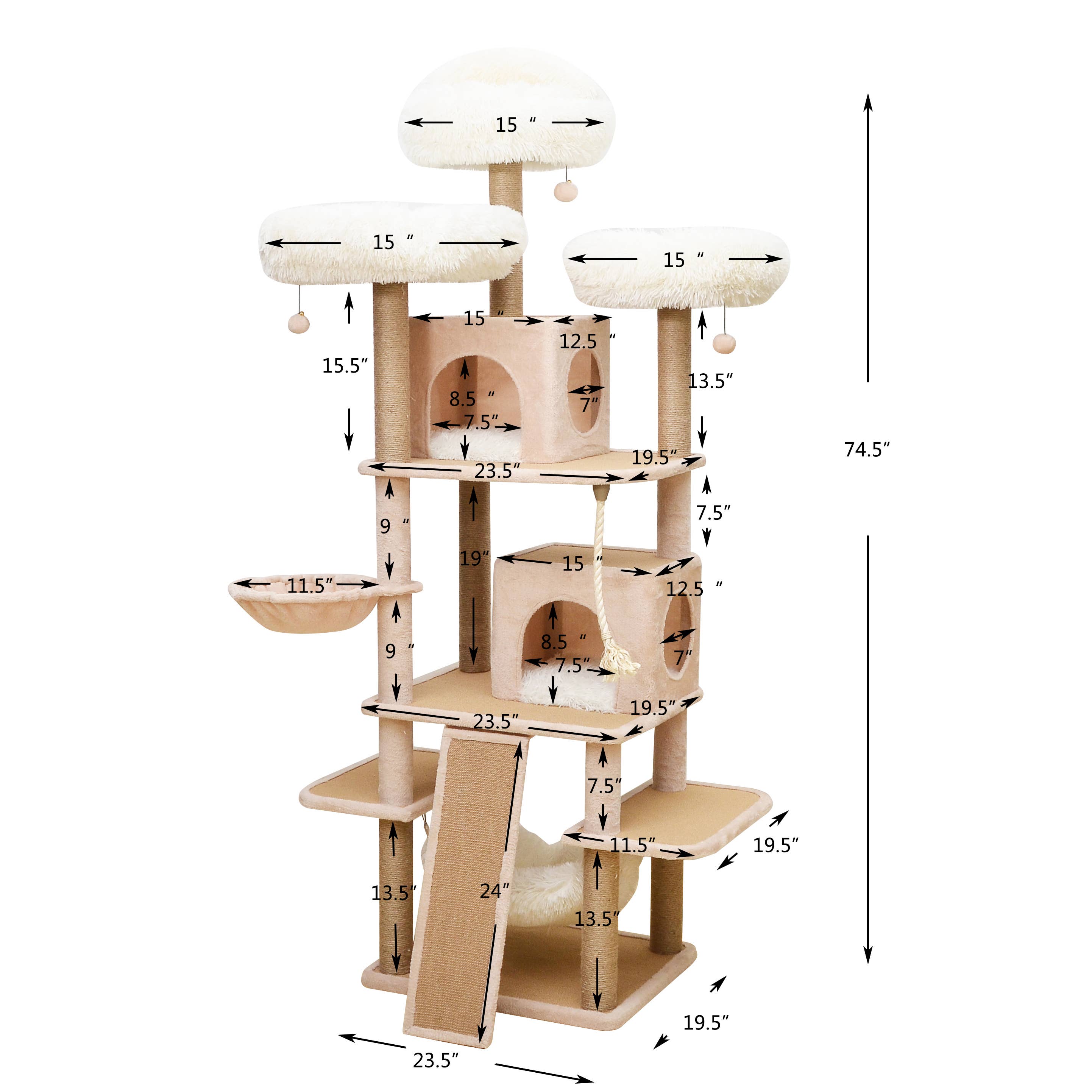 PetPals Group – wholesale Pet scratcher – Cat – Catry Castle 8 level Cat Tower7