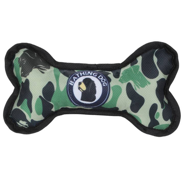 Bathing Dog Bone – Plush Squeaky Designer Dog Toy for wholesale by Chomp Haus