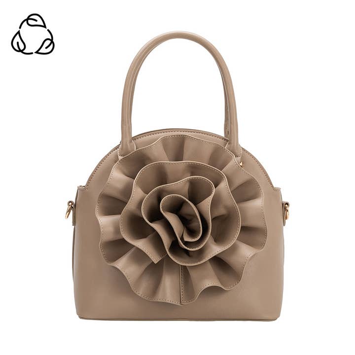 Bolso con asa superior reciclada Roxanne Taupe para venta al por mayor de Melie Bianco