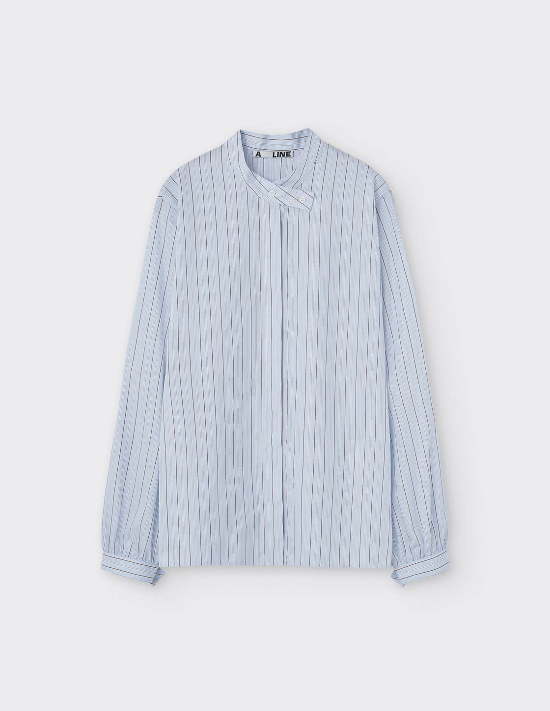 Rayas azules de marea alta Camisa con cuello detallado de venta al por mayor en Faire