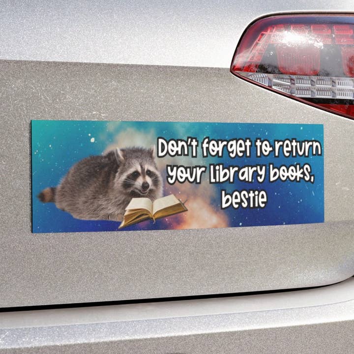 Don’t Forget To Return Your Library Books Car Magnet for wholesale by Sprinkles Studios
