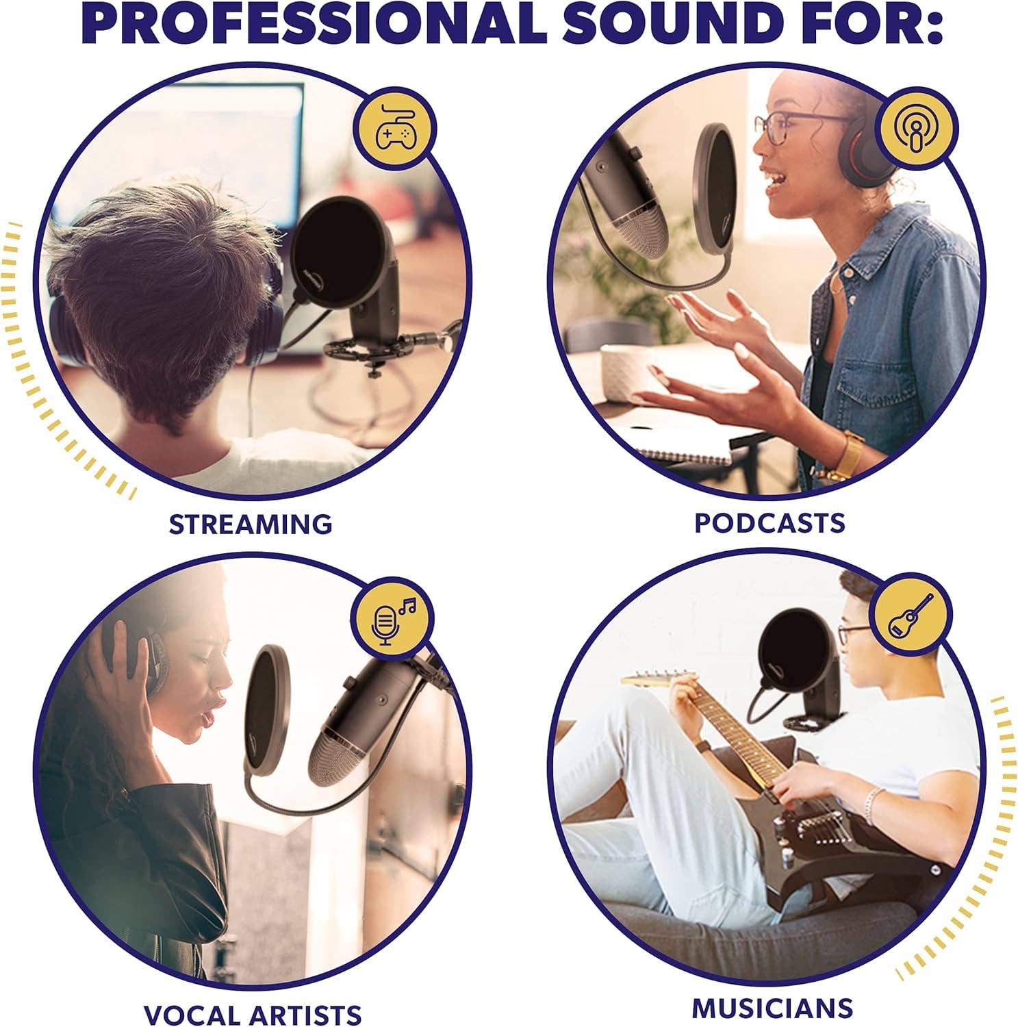 Above Edge - Wholesale Music Accessory - Pop Filter Screen for Microphones2