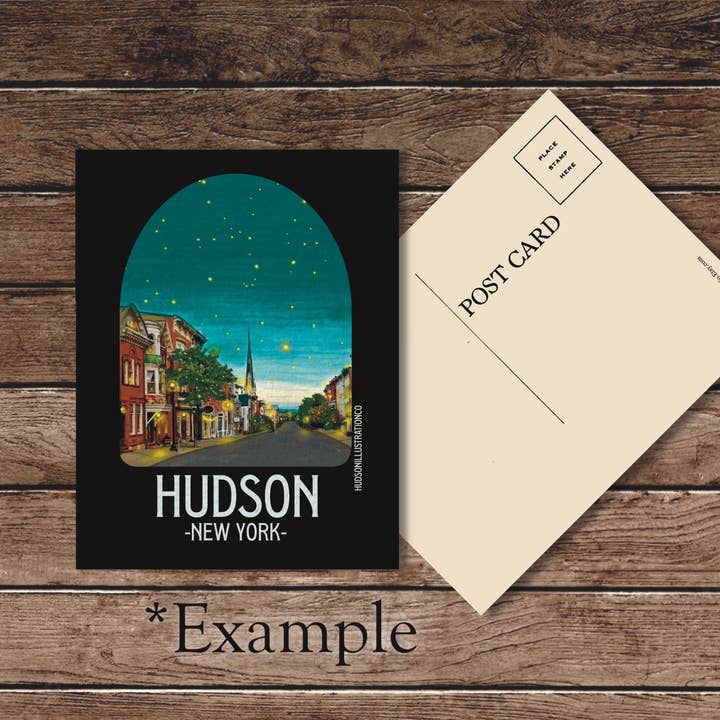 Hudson Illustration Co - About Town Co - Wholesale Sticker - Akron Ohio Sticker/Magnet/Print/Postcard