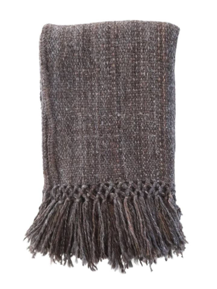 Poncho - 100% lana de llama - Gris para venta al por mayor de The Andes Project