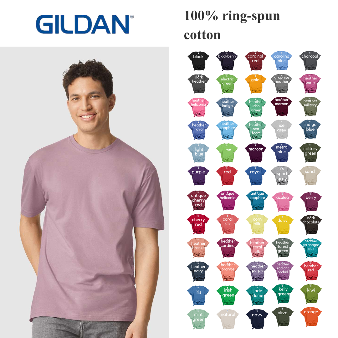 MYES BULK APPAREL - Wholesale T-Shirt - Men's - Gildan 64000 Softstyle Tee – Unisex Lightweight Comfort 1