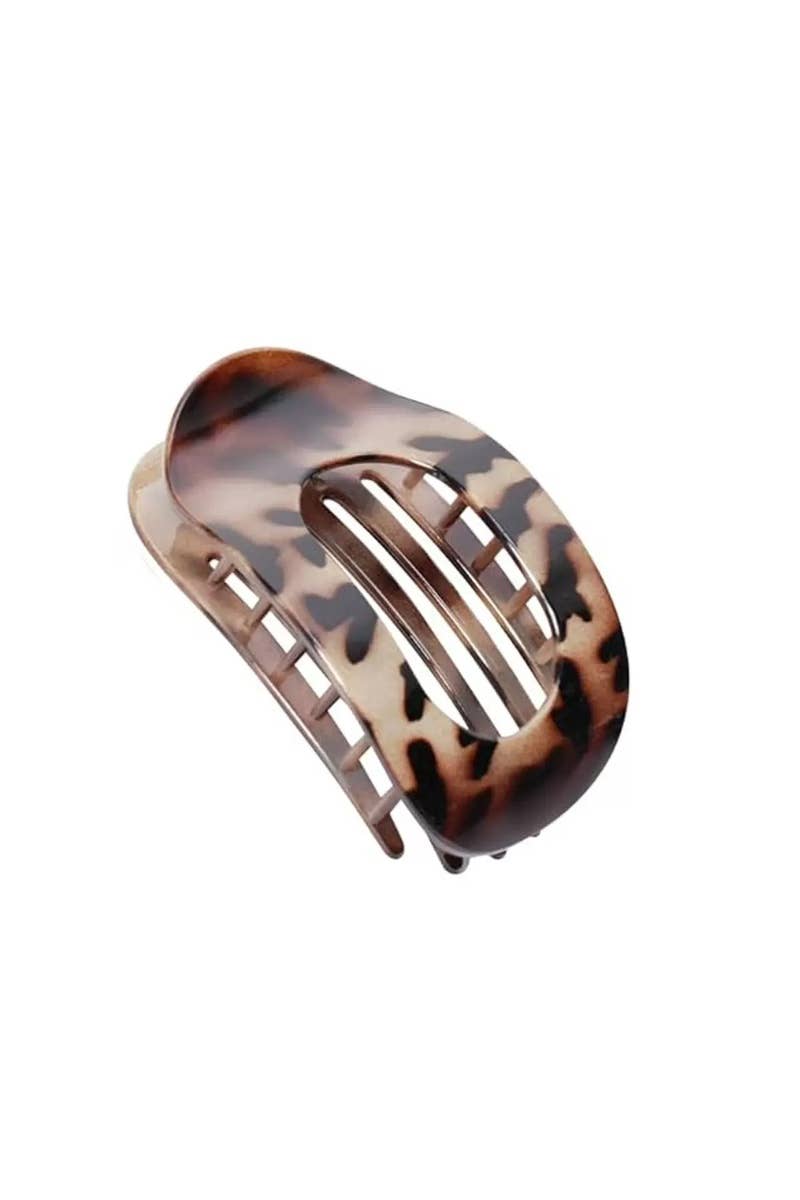 Leto Accessories – wholesale Hair clip – Women’s – Edgy Leopard Flat Duckbill Hair Claw - Chic & Versatile0