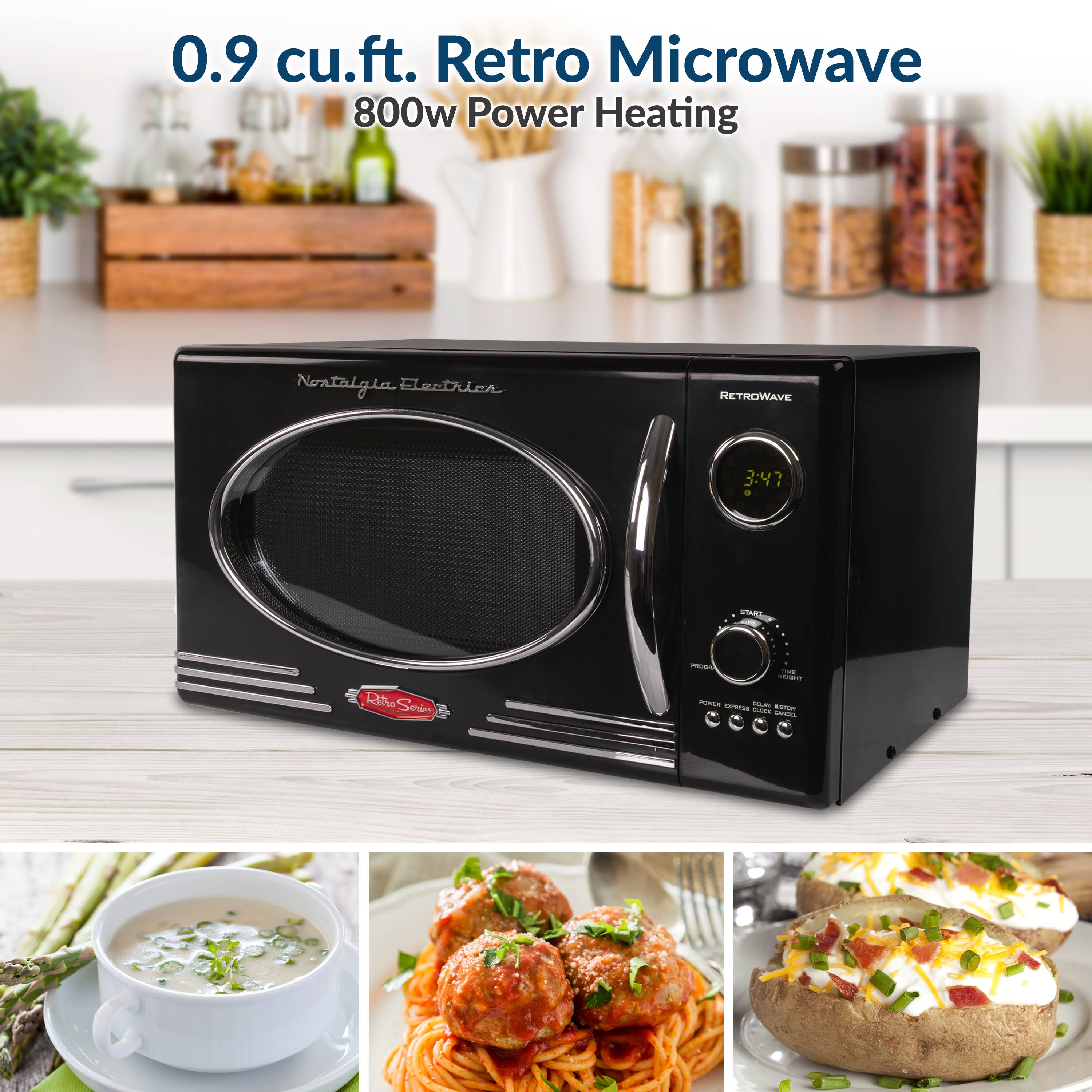 Nostalgia – wholesale Kitchen appliance – Nostalgia Retro Microwave Oven5