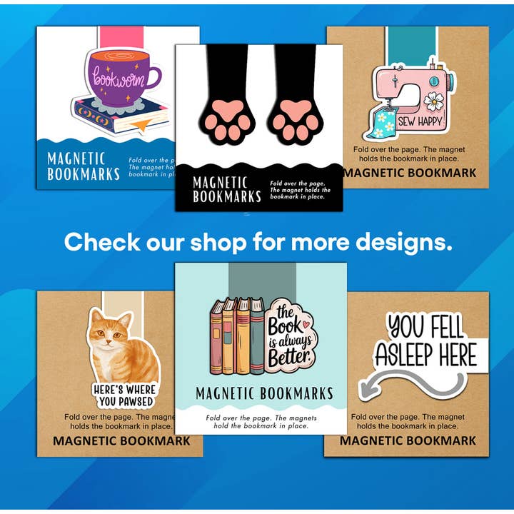 Coastal Creators of Connecticut - Wholesale Bookmark - Just One More Chapter Reversible Magnetic Bookmark3