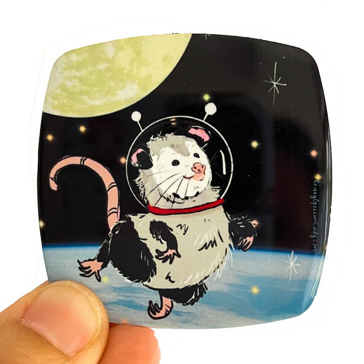 The Crazy Opossum Lady - Wholesale Magnet - Magnet : Space Opossum Possum Gift Stocking Stuffer0