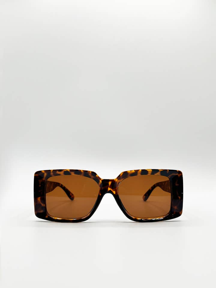 Oversized Square Frame in Tortoiseshell for wholesale by AFA COLLECTIVE