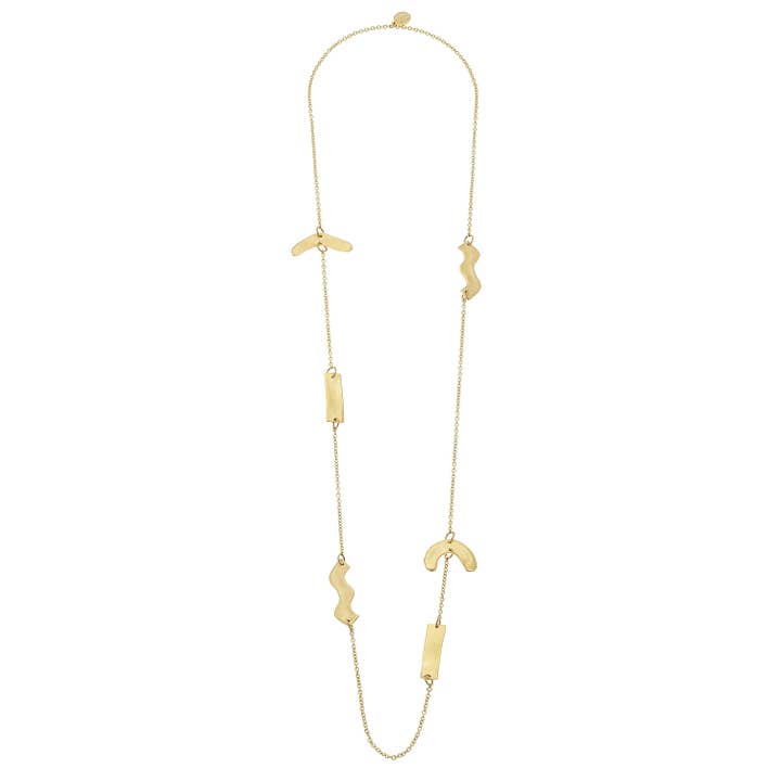 Collier d'inspiration contemporaine en or 36" pour la vente par Susan Shaw