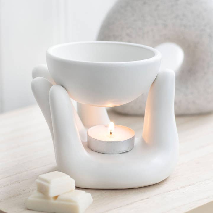 Something Different Wholesale - Wholesale Oil Warmer - White Hand Ceramic Oil Burner