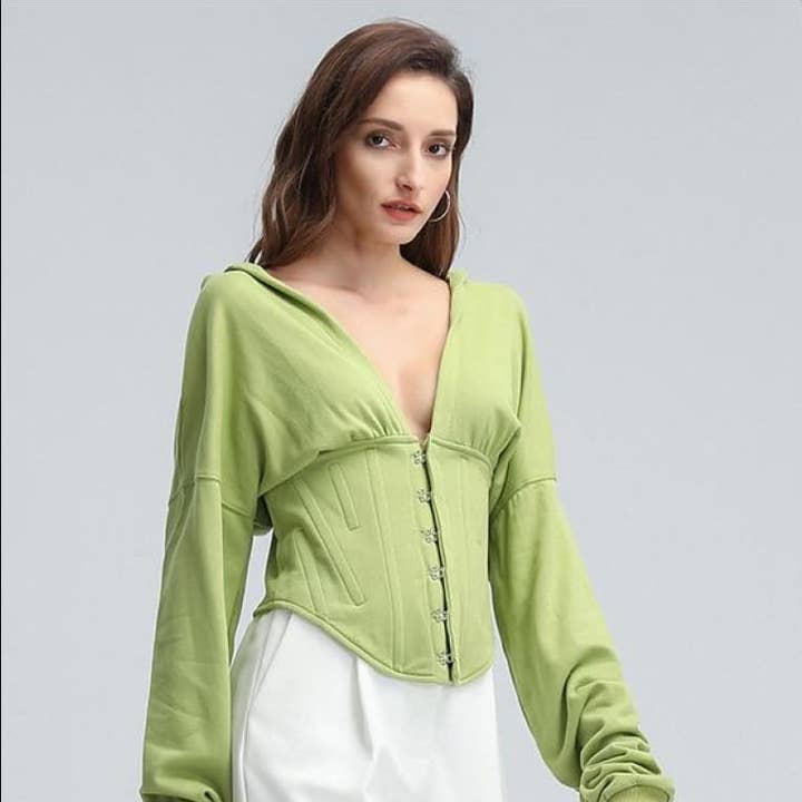 Women Mint Green Corset Style Long Sleeve Hoodie and other Purchase Wholesale mint imperials. Free Returns & Net 60 Terms on Faire trending on Faire.
