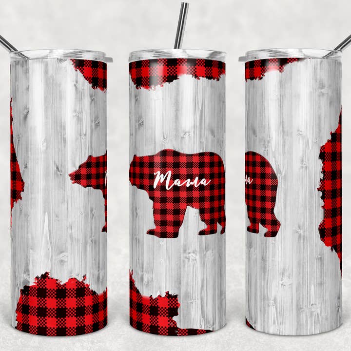 Buffalo-Karo Mama Bär 20oz Becher für den Großhandel von GrapeVineWholesale