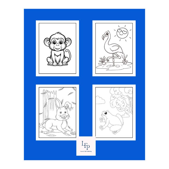 Larsen Falls Gifts and Publishing - Wholesale Coloring Book - Kids & Baby - Wildly Fun Animal Coloring Book For Kids