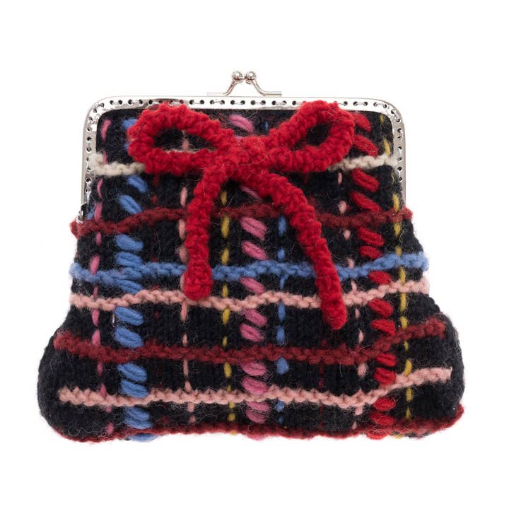 Plaid Clasp Pouch for wholesale by French Knot