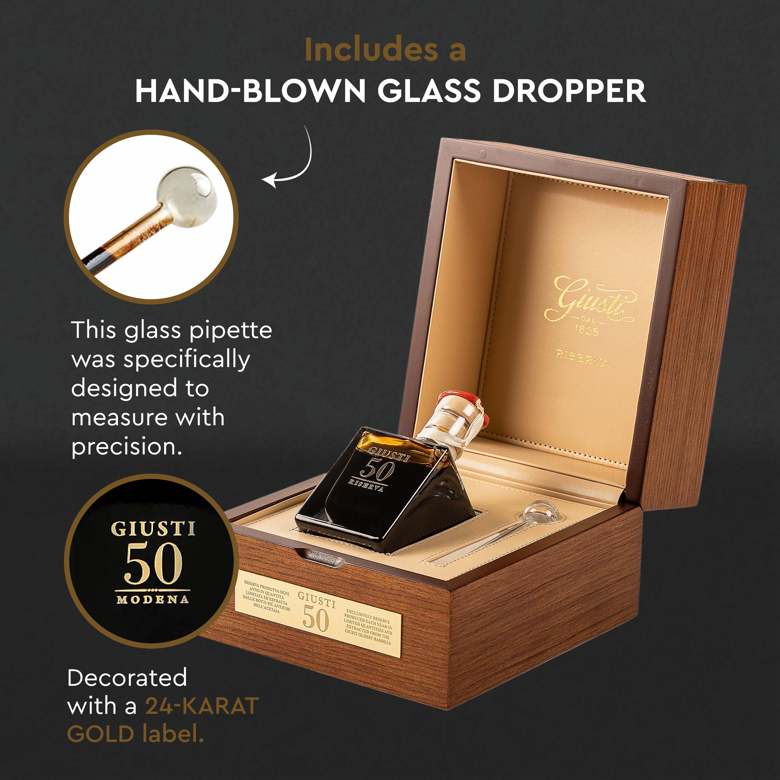 Giusti - Wholesale Vinegar - Limited Edition - Reserve Balsamic Vinegar - 50yr Aged3