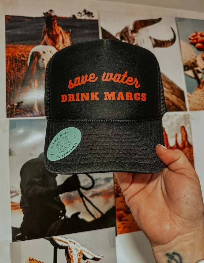 THE BEVEL LABEL - Wholesale Trucker Hat - Women's - Save Water, Drink Margs Trucker Hat4