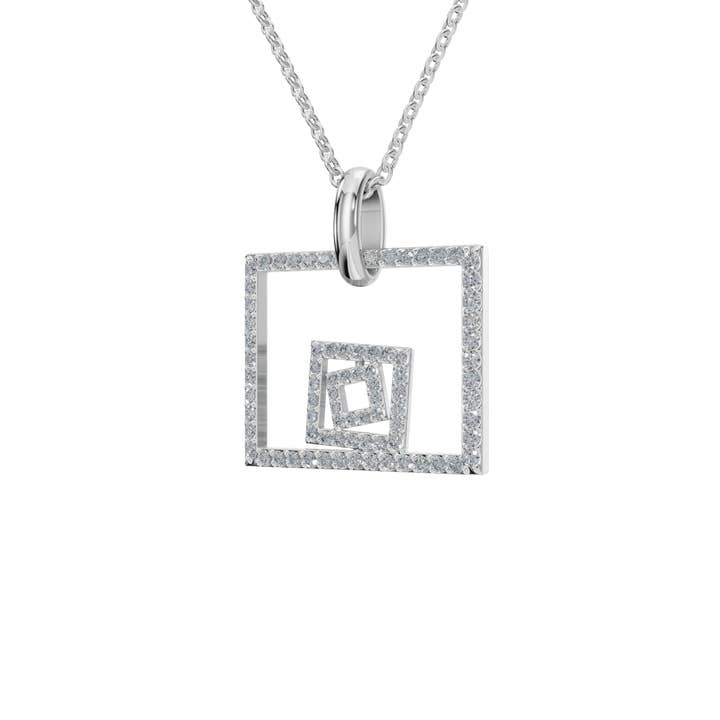 PureYou Jewelry - Wholesale Pendant/Charm Necklace - 14K Gold Diamond Square Necklace, Dainty Layering Necklace5