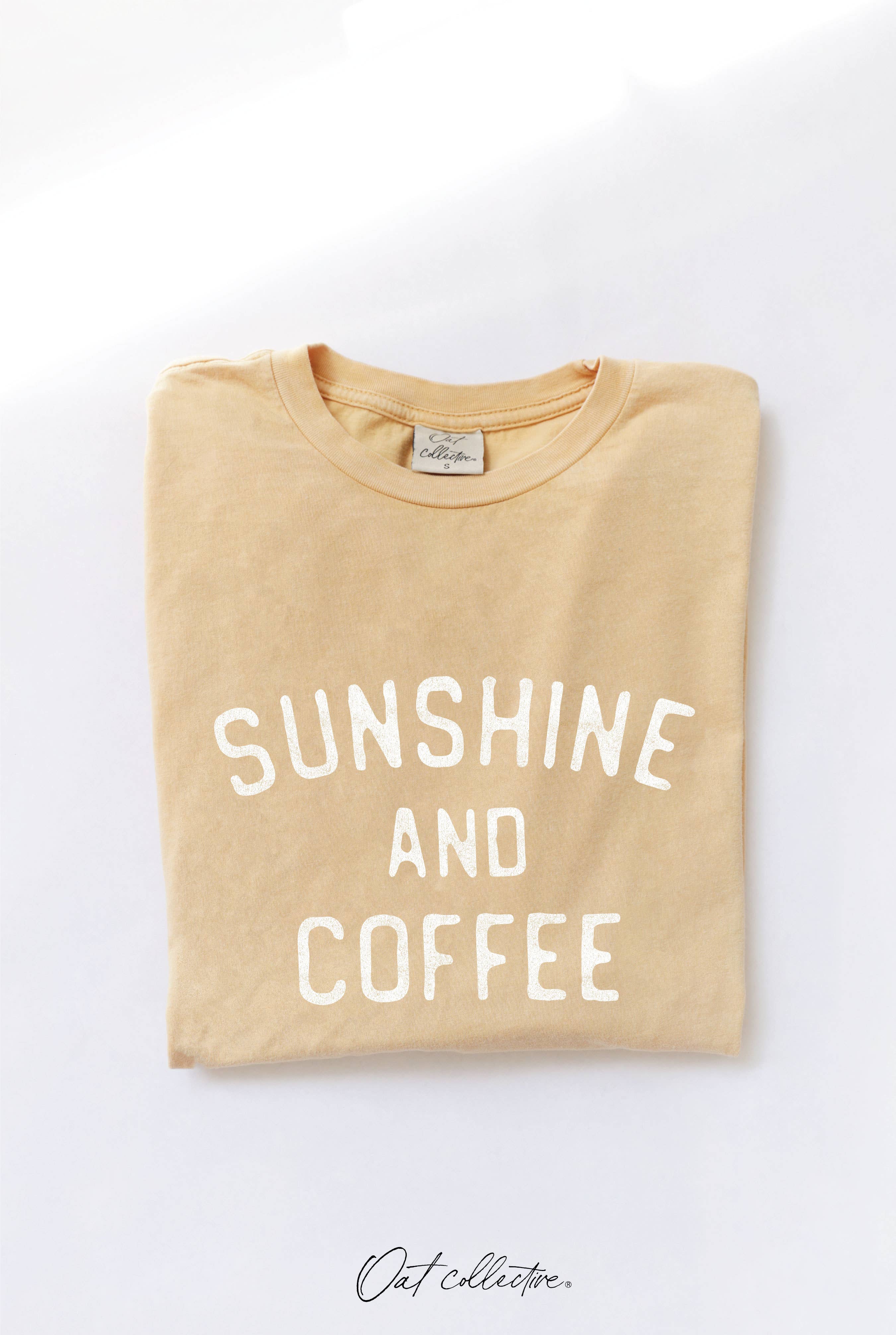 OAT COLLECTIVE - Wholesale Screen Printed T-Shirt - Women's - SUNSHINE AND COFFEE Mineral Graphic Top 6