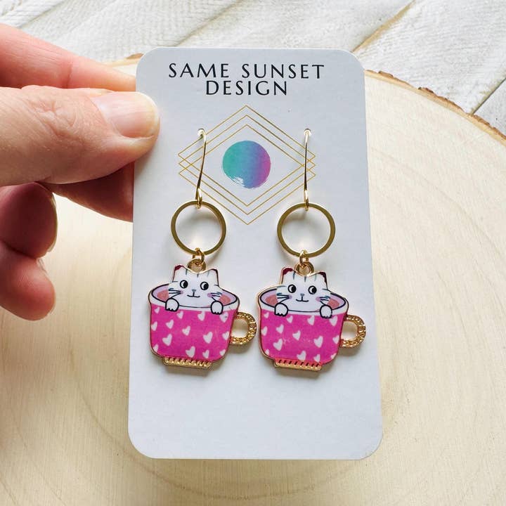 Kattälskare Kawaii Örhängen - Unika Gåvor för Lärare för wholesale av Same Sunset Design